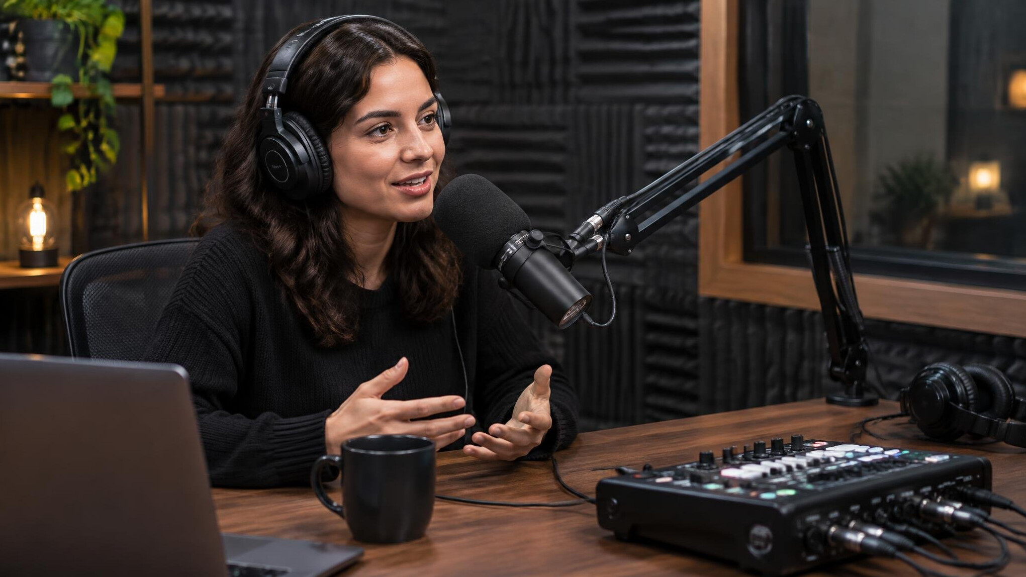 podcast microphone setup