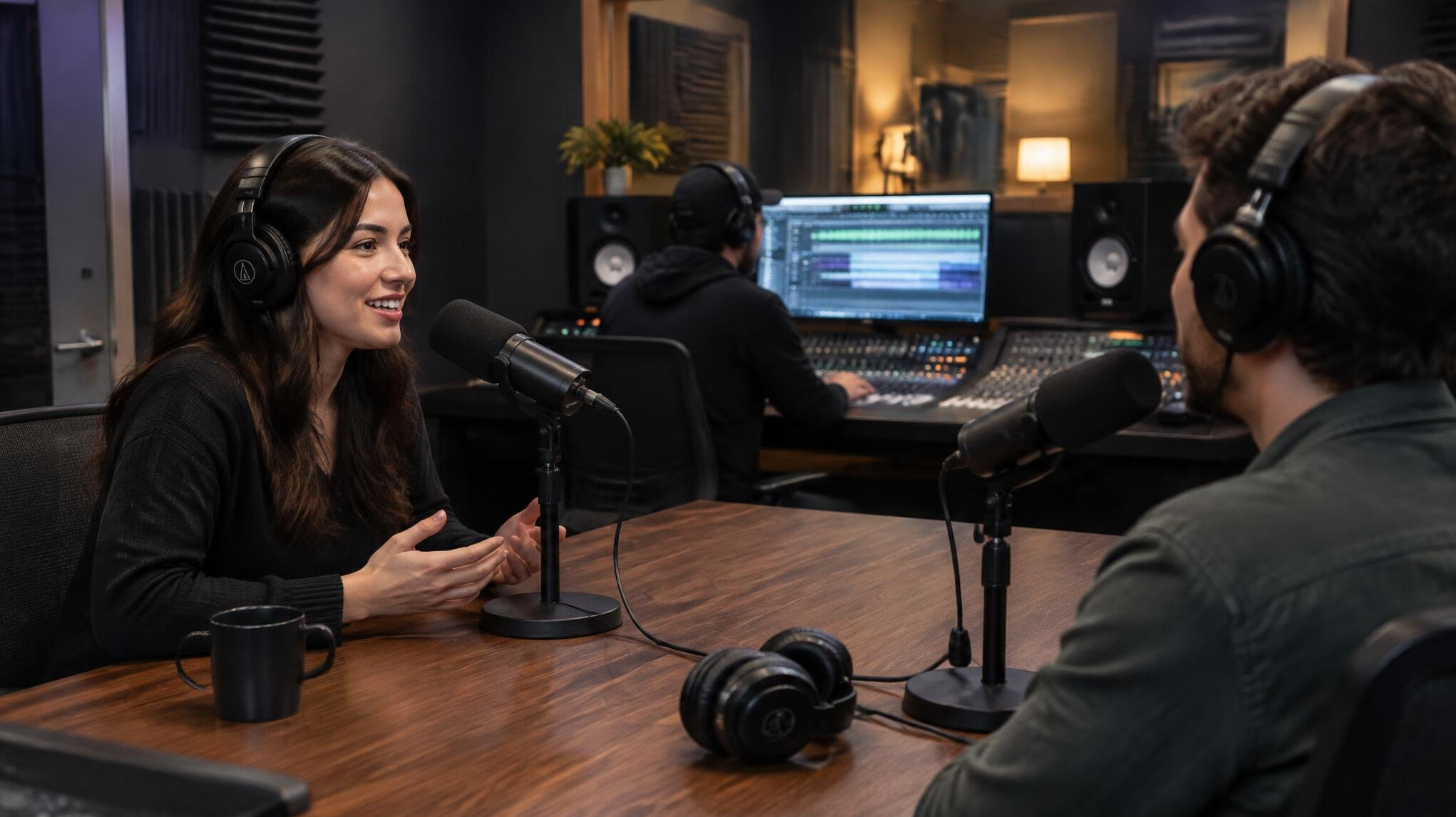 professional podcast studio setup
